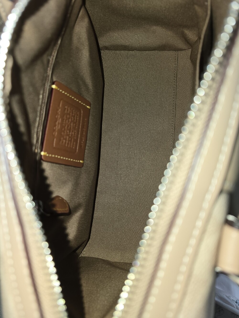 Coach Rowan Satchel Model CW376 Sand/Taupe Zip Top. NWT. - Picture 8 of 13